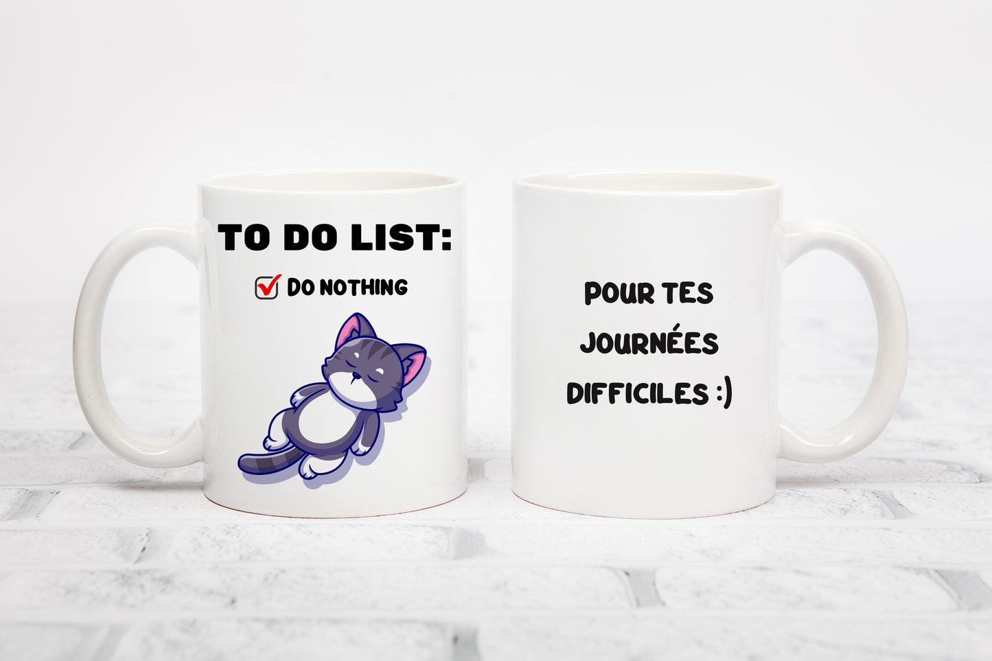 Tasse personnalisée To Do List Chat