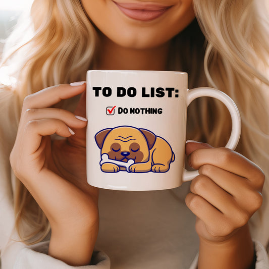 Tasse personnalisée To Do List Chien