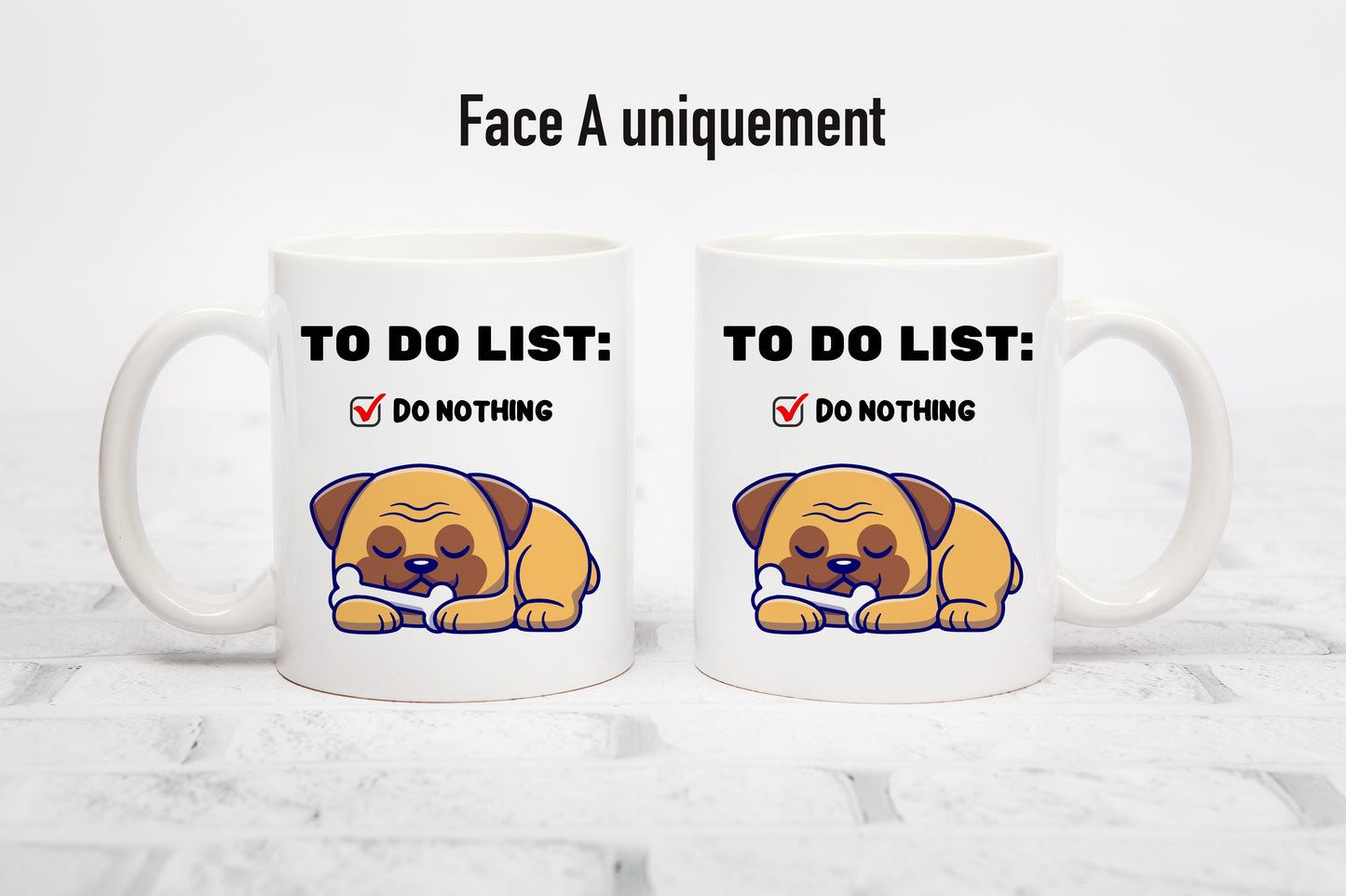 Tasse personnalisée To Do List Chien