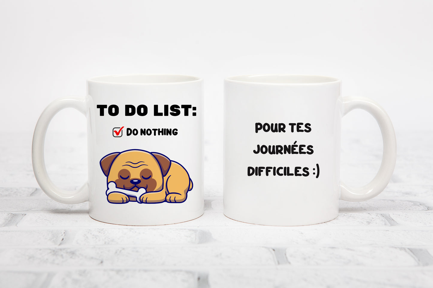 Tasse personnalisée To Do List Chien
