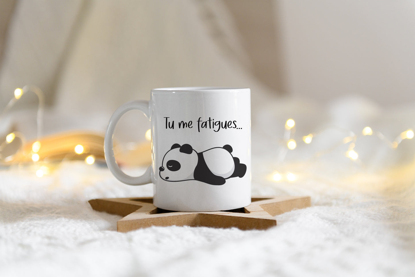 Tasse personnalisée Tu me fatigues Panda