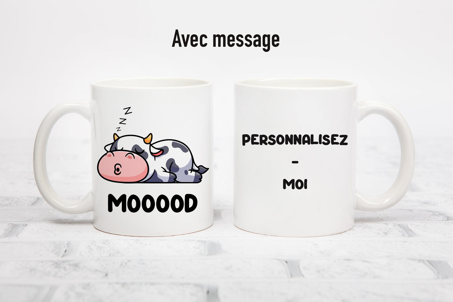 Tasse personnalisée Vache Moooood