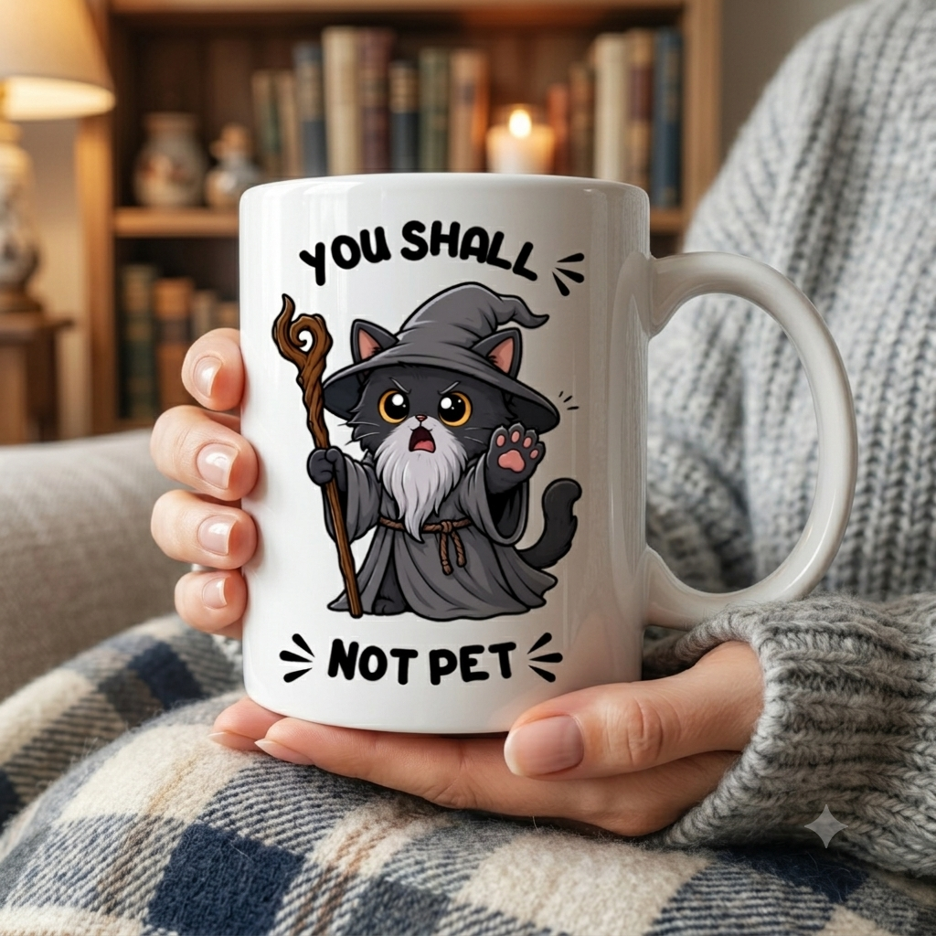 Tasse personnalisée You Shall Not Pet - Chat