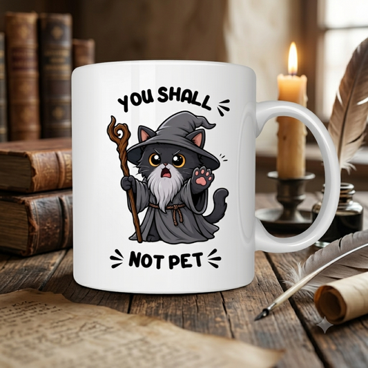 Tasse personnalisée You Shall Not Pet - Chat