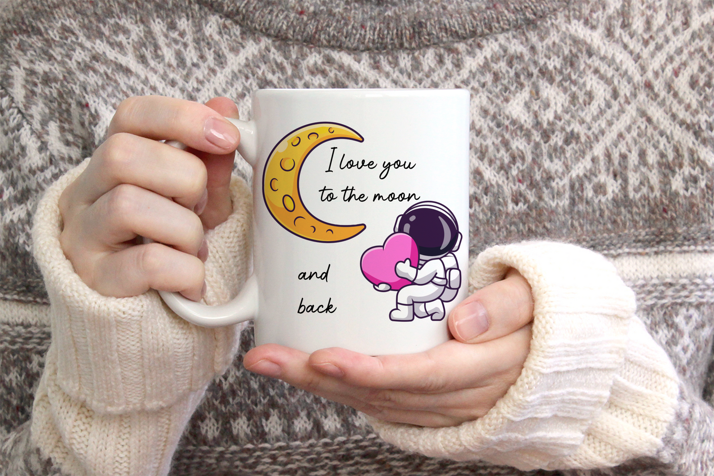 Tasse personnalisée I love you to the moon and back