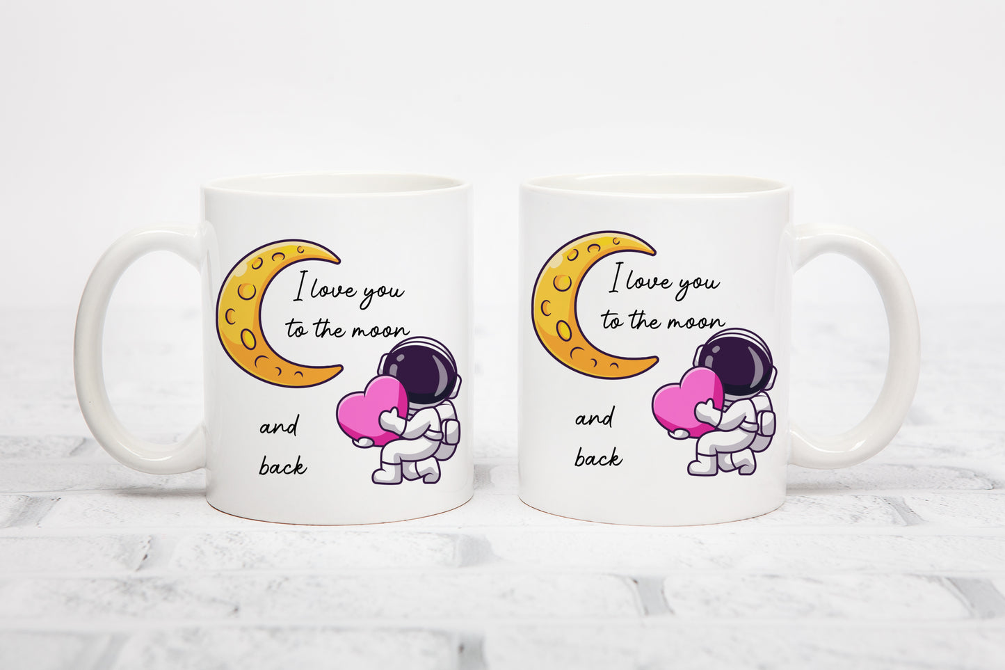 Tasse personnalisée I love you to the moon and back