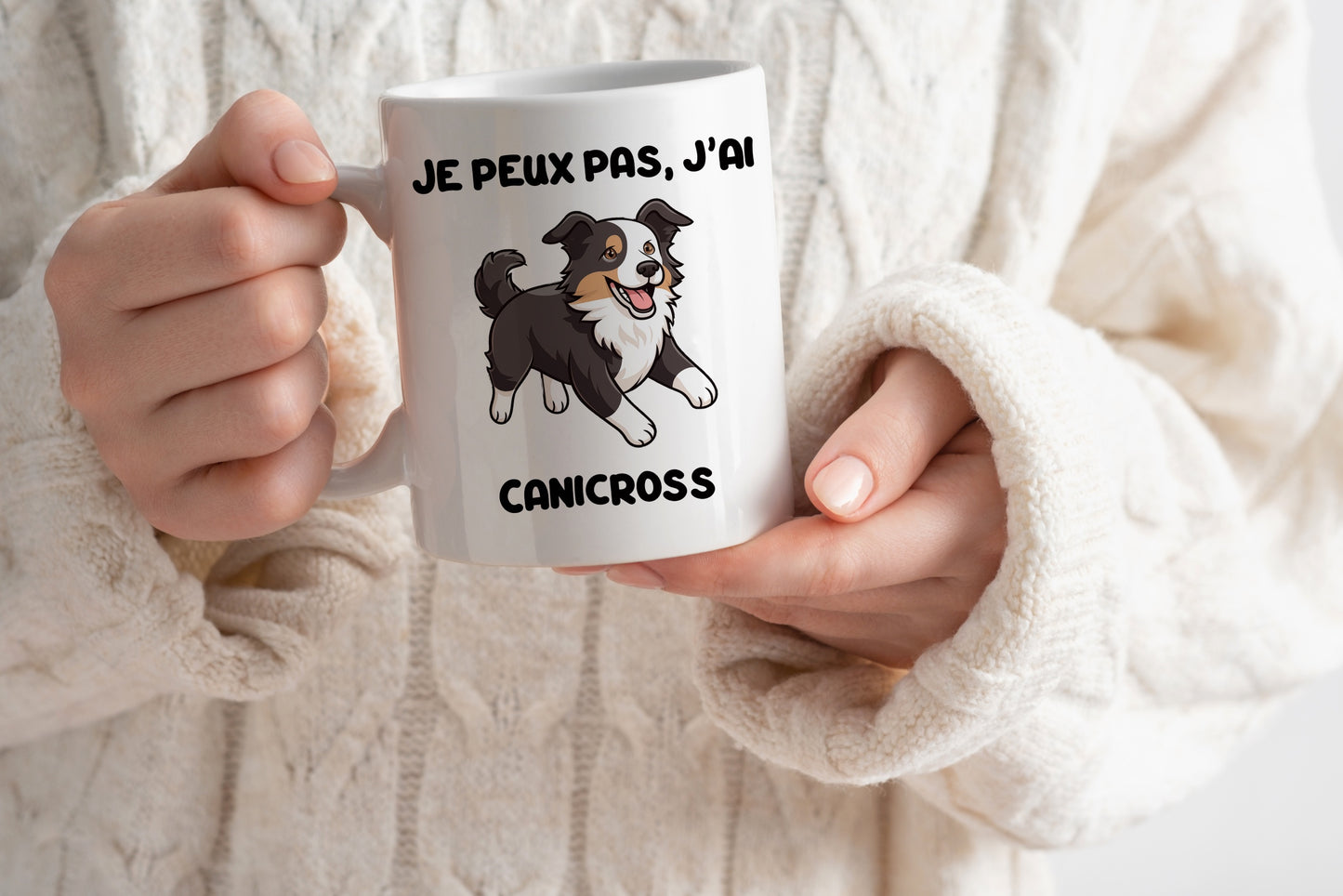 Tasse personnalisée Je peux pas J'ai Canicross Race de chien