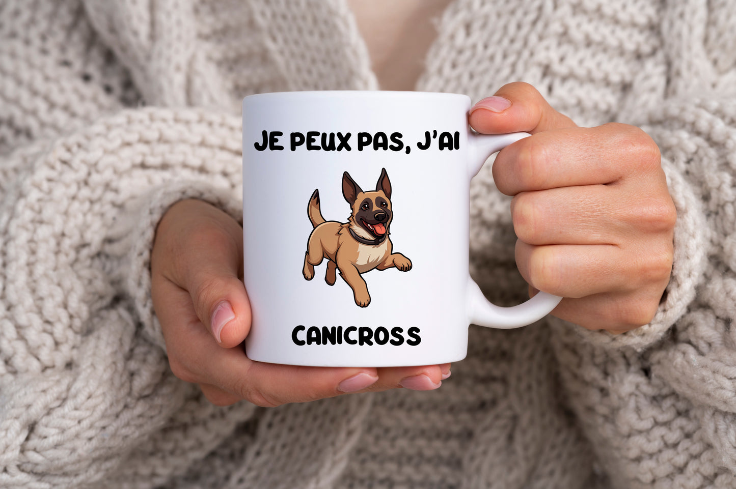 Tasse personnalisée Je peux pas J'ai Canicross Race de chien