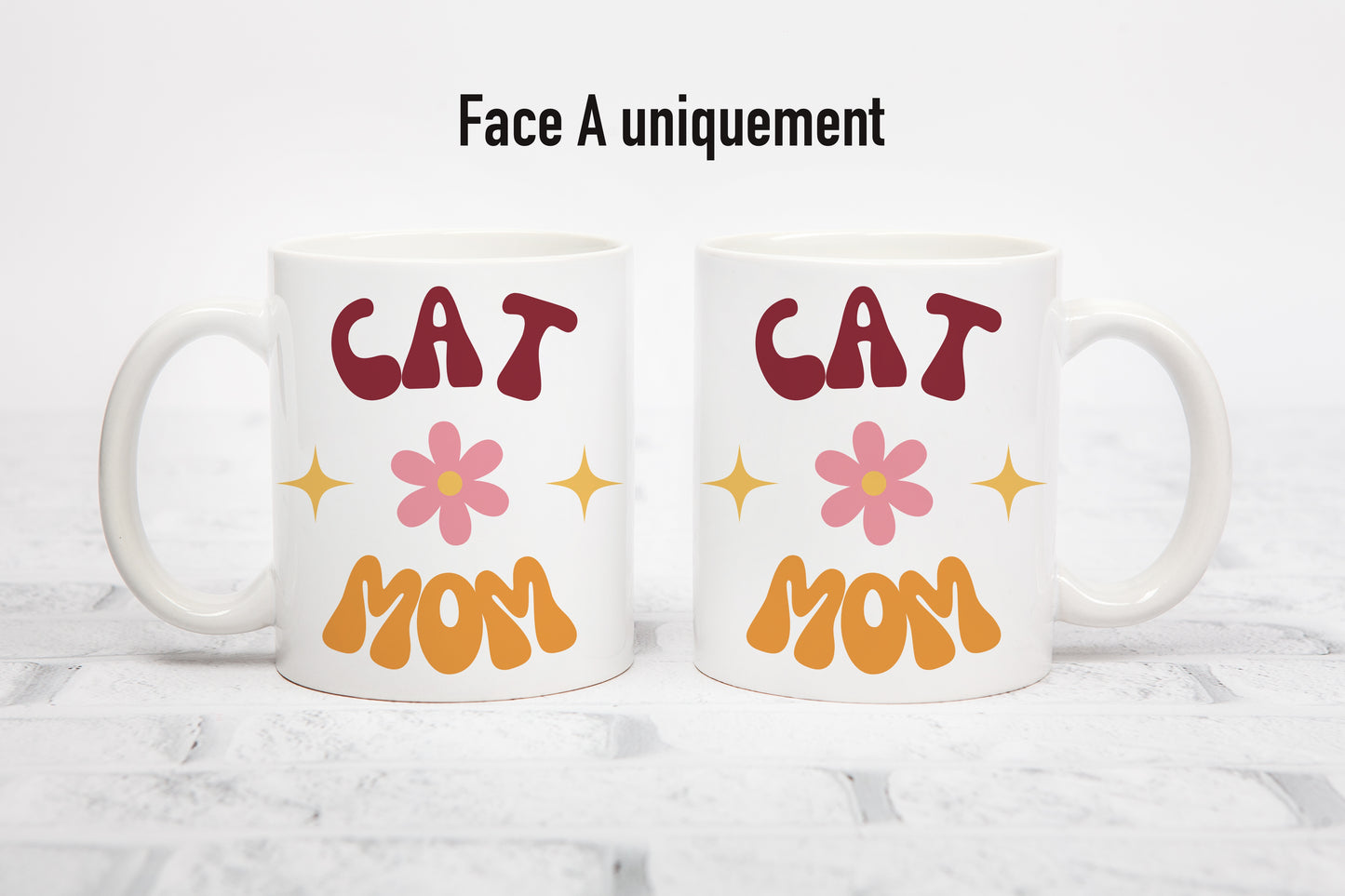 Mug personnalisé Dog Mom / Cat Mom Power Flower