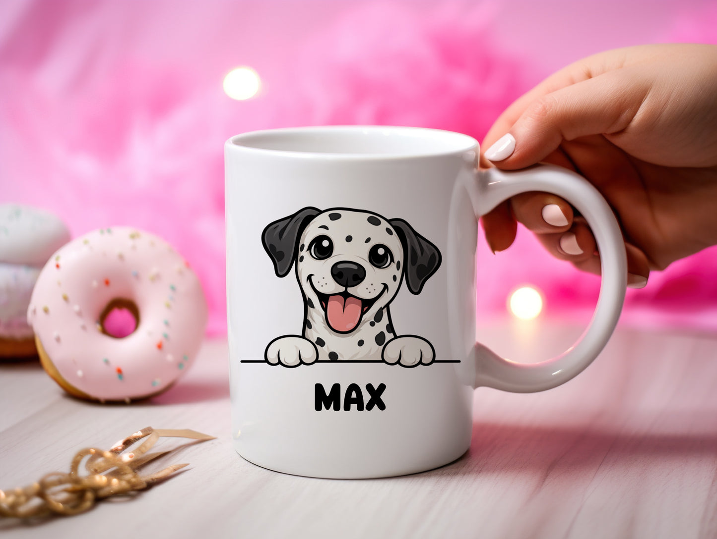 Tasse personnalisée avec prénom du chien