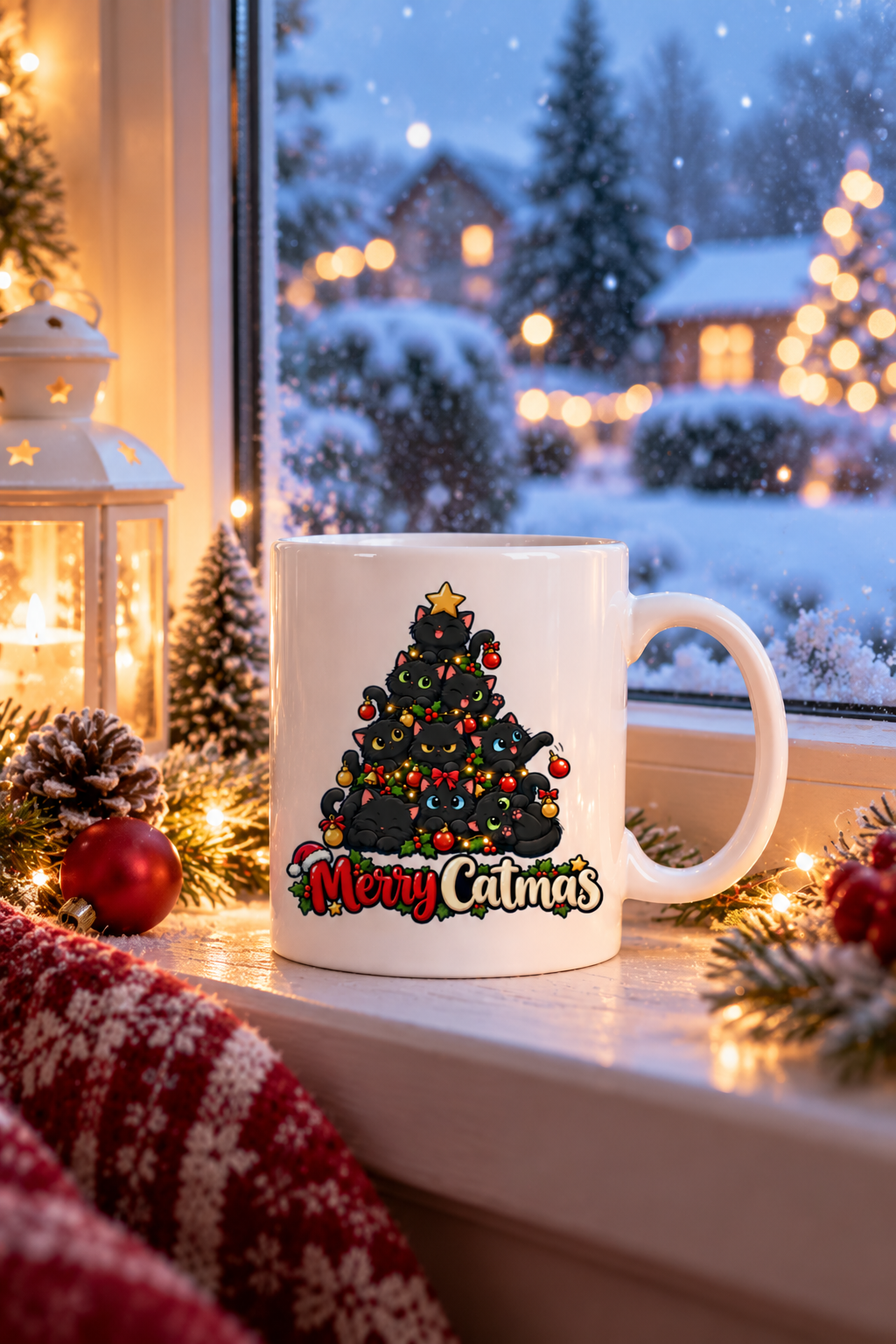 Tasse personnalisée Merry Catmas
