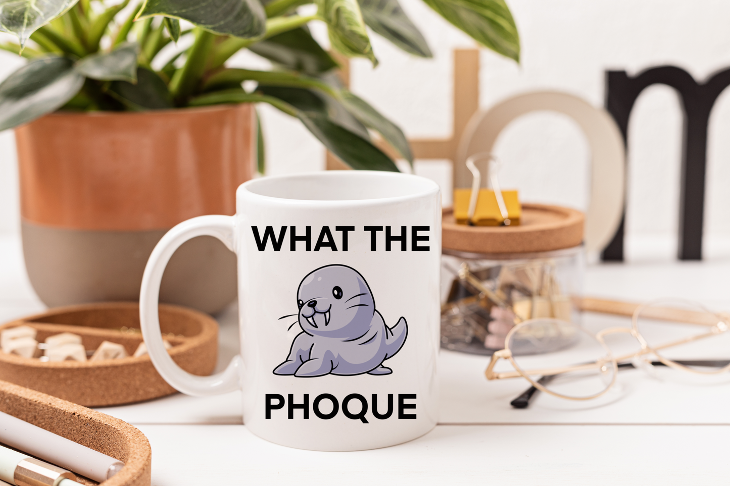 Tasse personnalisée What the phoque