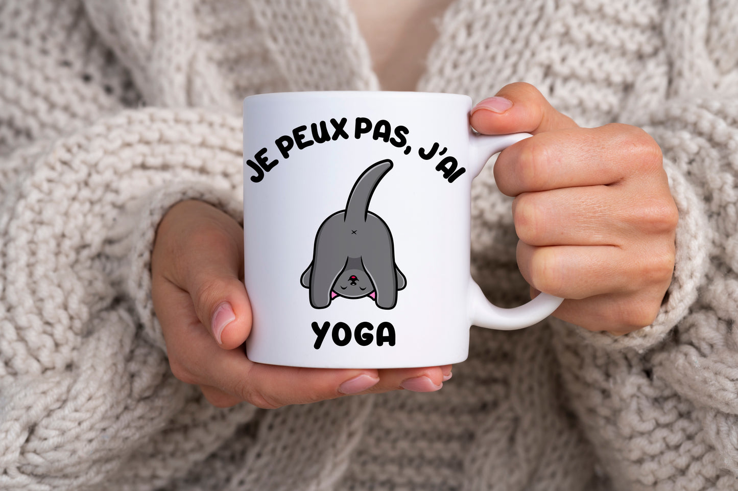 Tasse personnalisée Je peux pas, j'ai Yoga