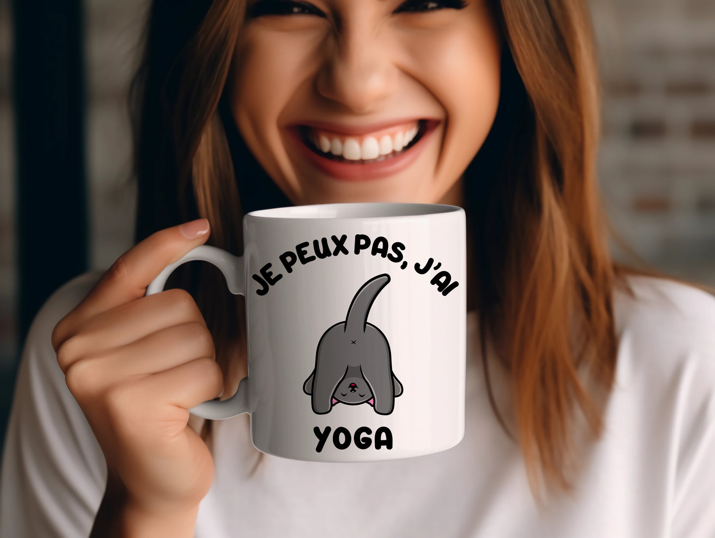 Tasse personnalisée Je peux pas, j'ai Yoga