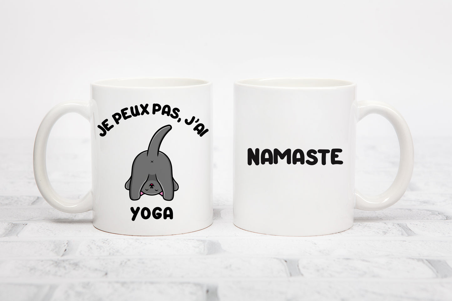 Tasse personnalisée Je peux pas, j'ai Yoga
