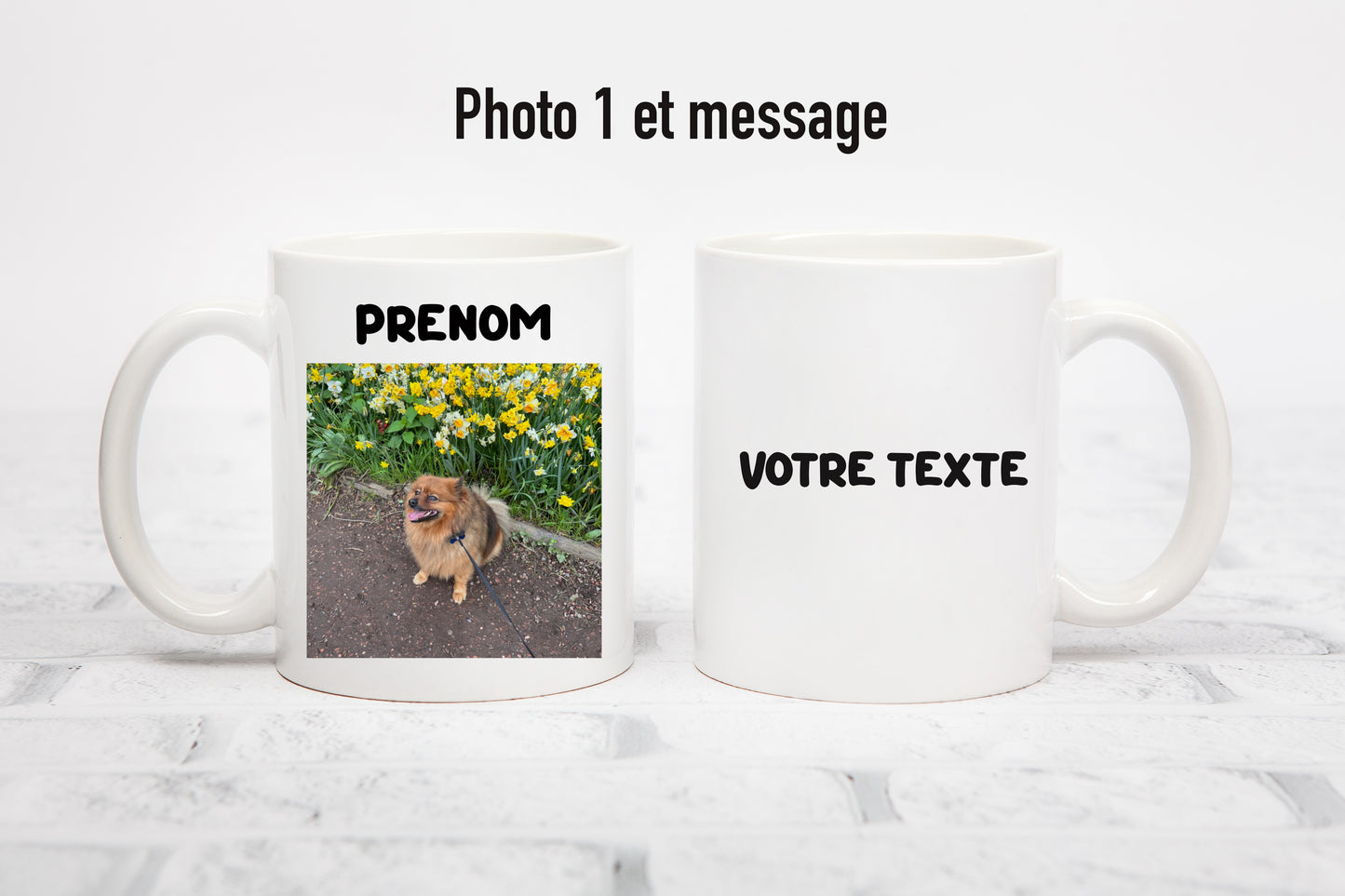 Mug photo avec texte