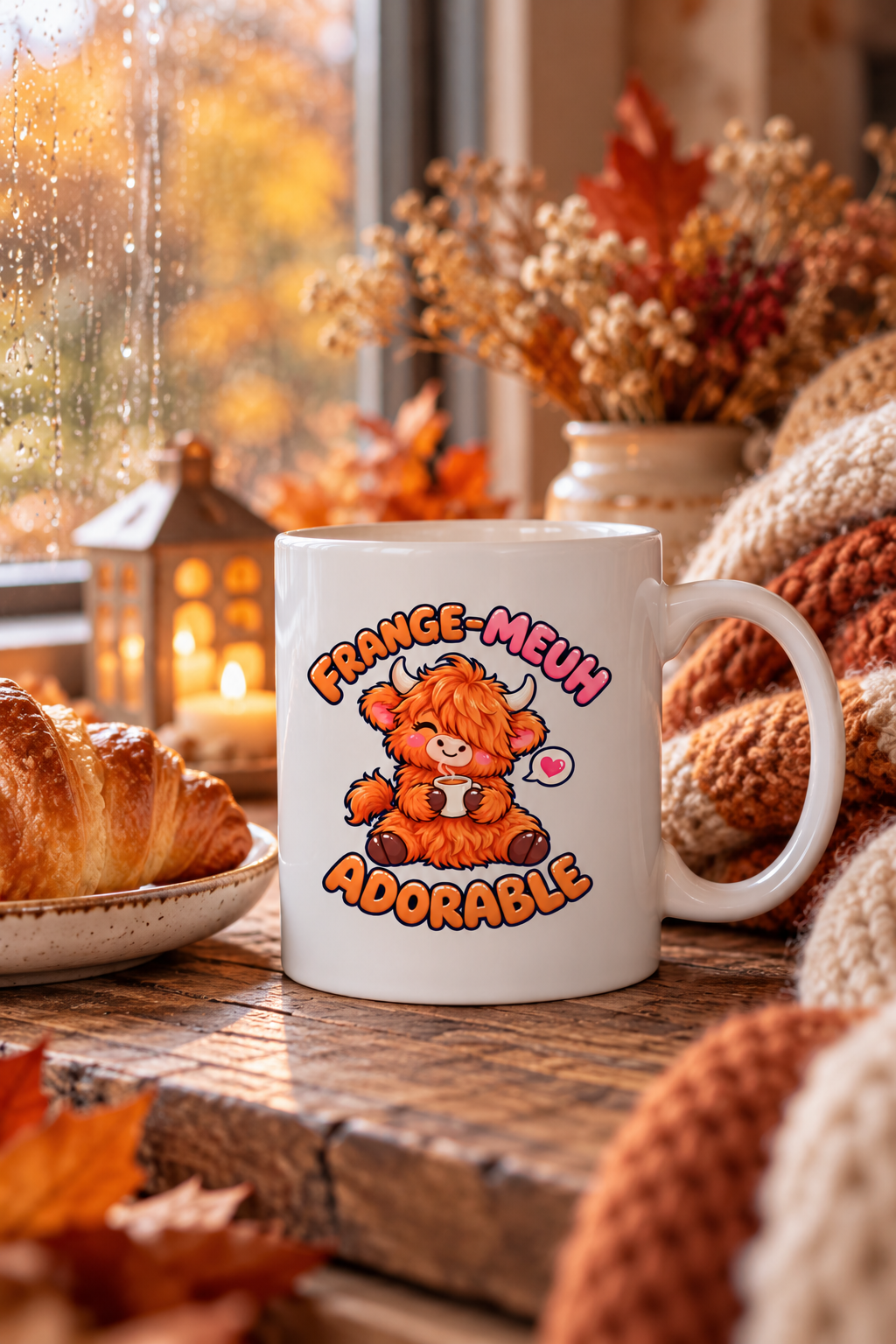 Tasse personnalisée Frange-Meuh Adorable – Vache Highland