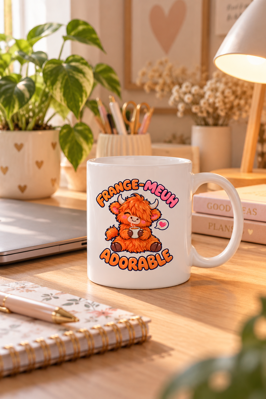 Tasse personnalisée Frange-Meuh Adorable – Vache Highland