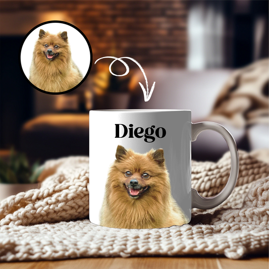 Tasse personnalisée portrait animal