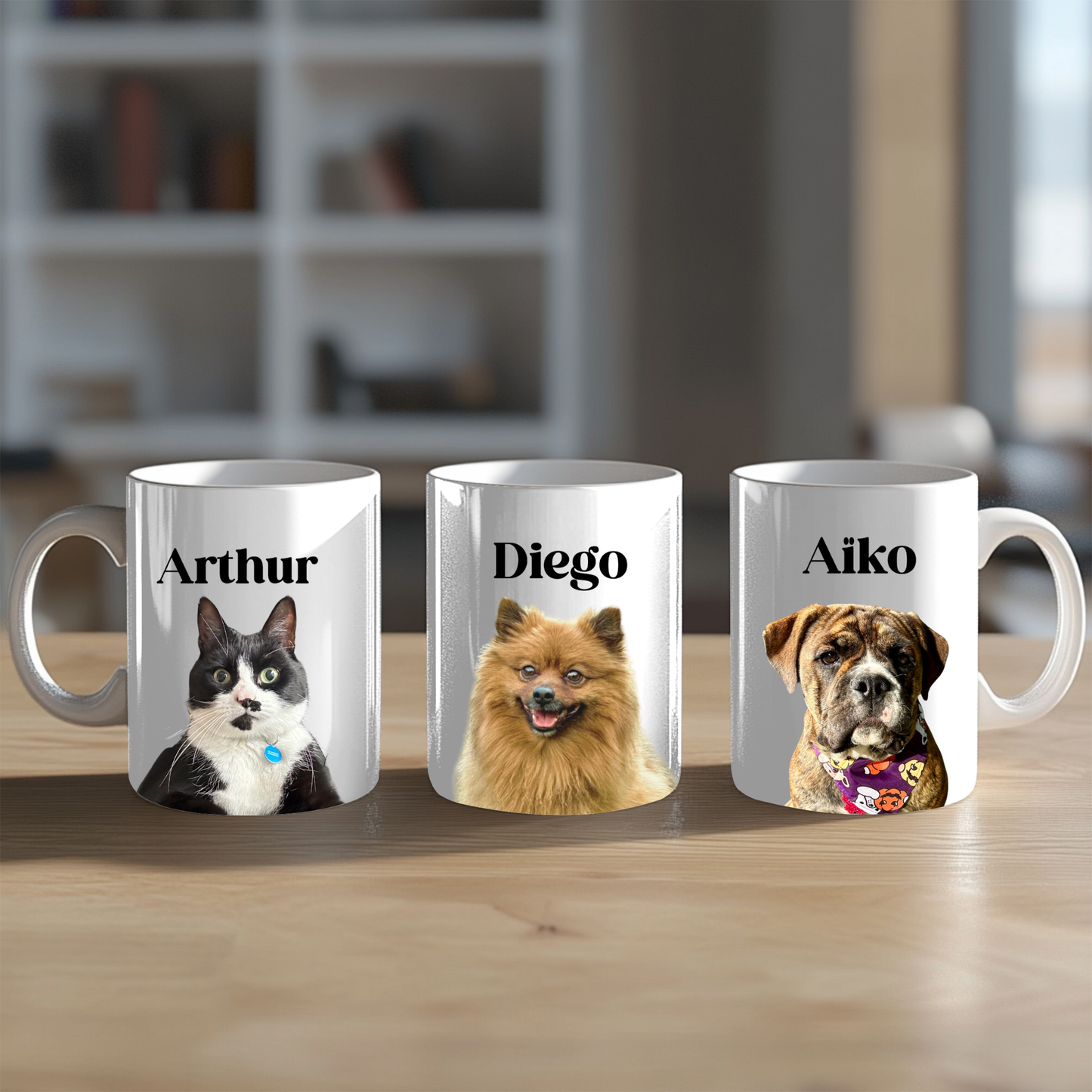 Tasse personnalisée portrait animal