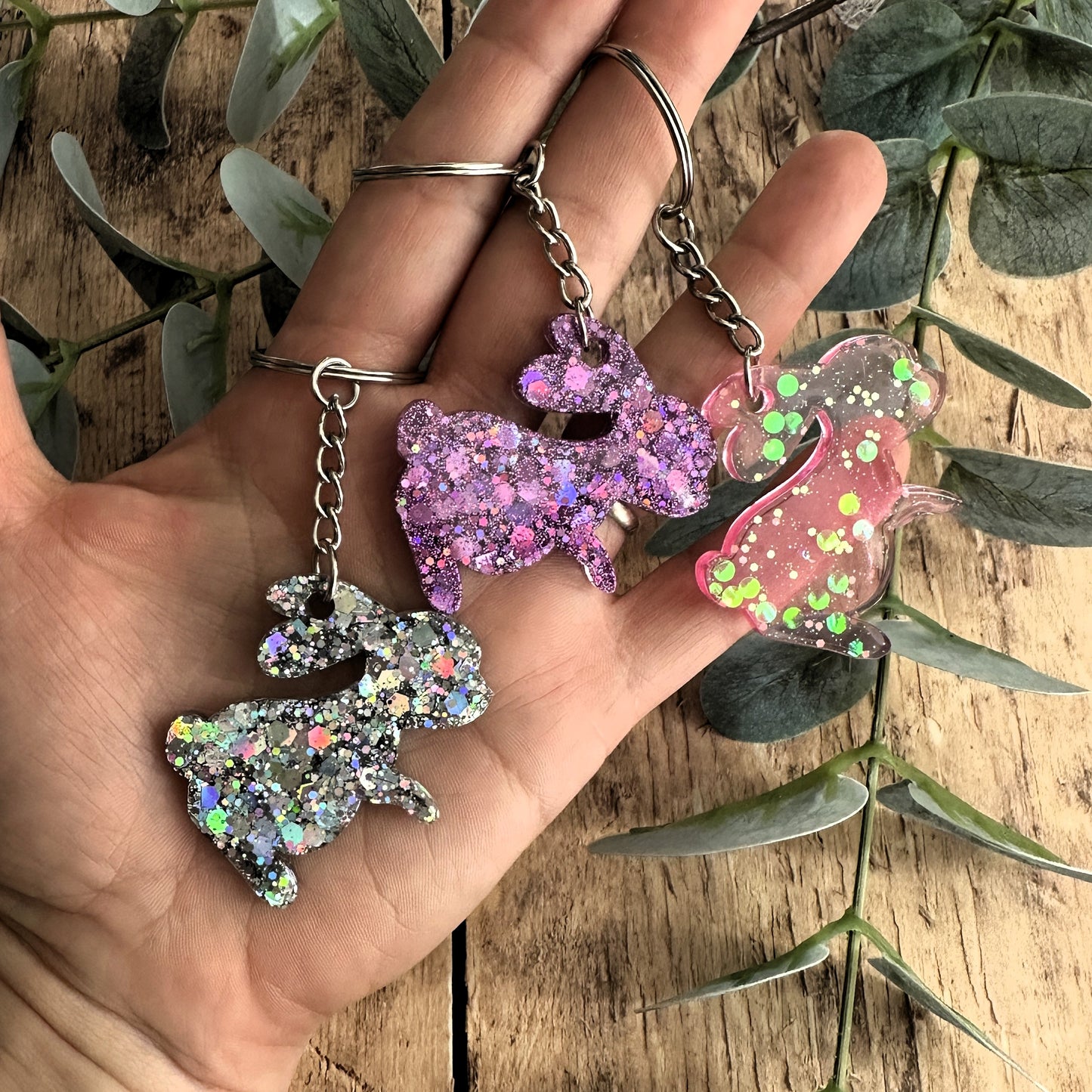 Porte-clés Mini Lapin Résine  — Idée Cadeau