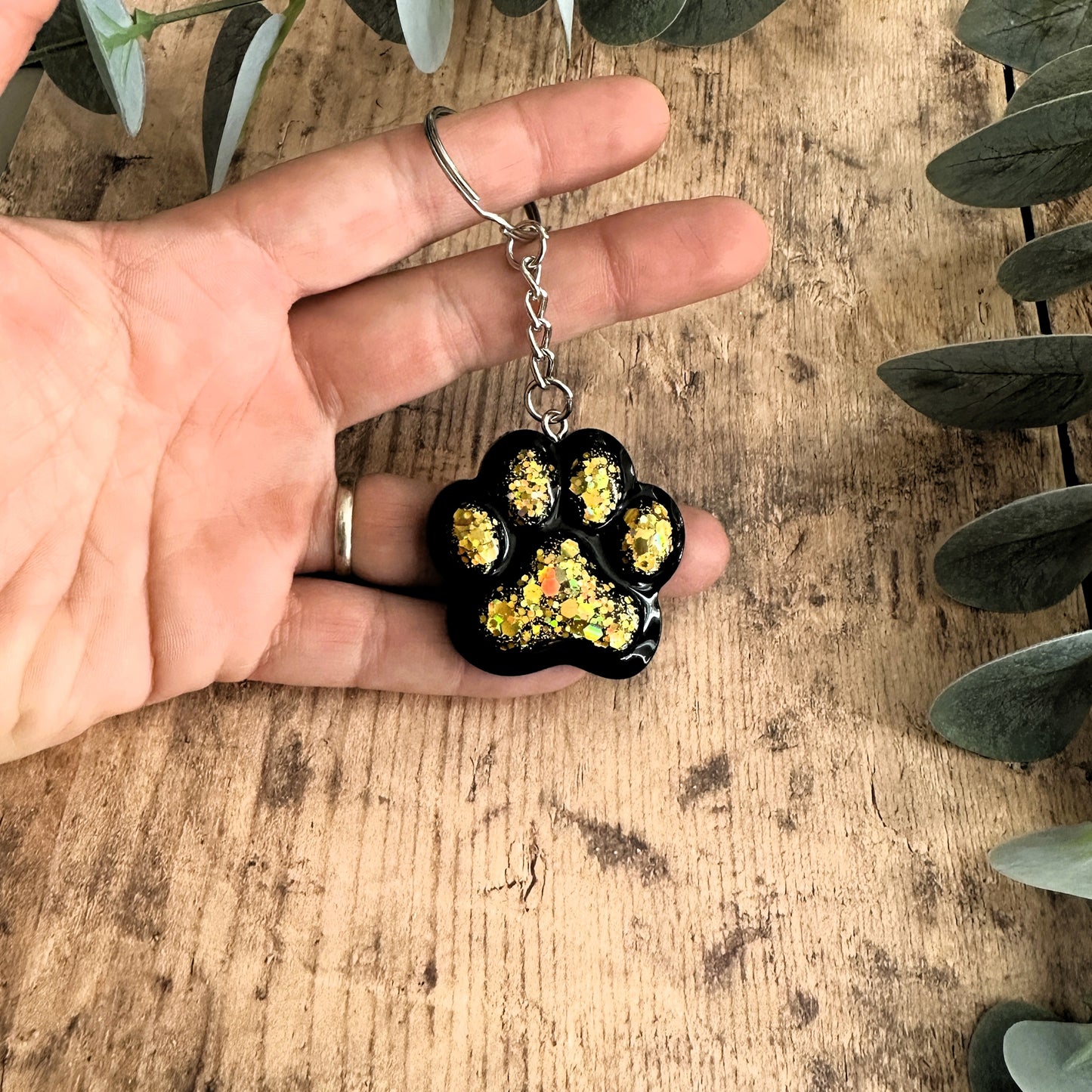 Porte-clés patte de chien ou chat en résine | Cadeau Dog Mom & Cat Parent