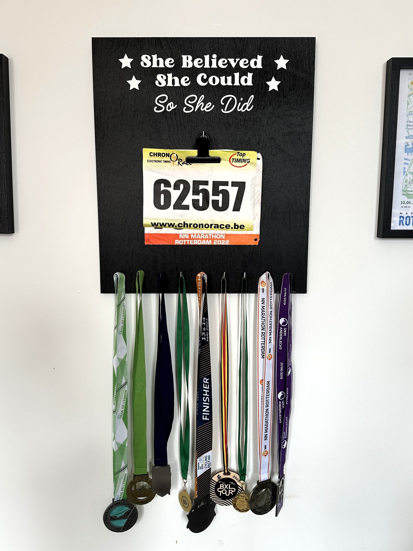 Porte-Médailles Running femme, She Believed She Could So She Did