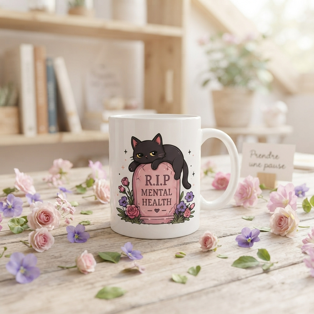 Tasse personnalisée R.I.P Mental Health