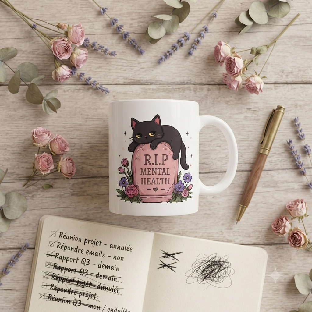 Tasse personnalisée R.I.P Mental Health