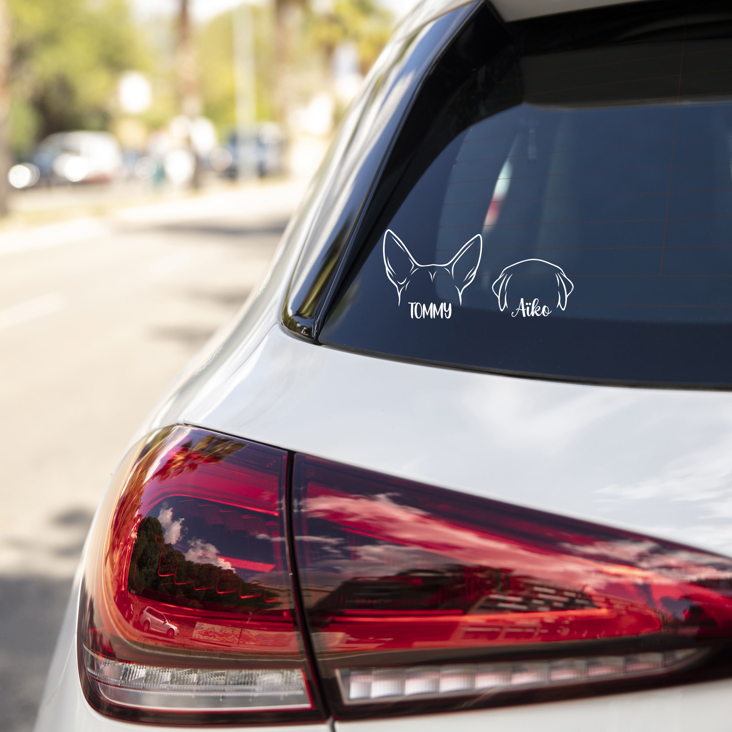 Sticker personnalisé oreille de chien avec prénom