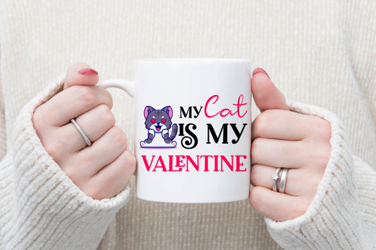 Tasse personnalisée My cat is my valentine