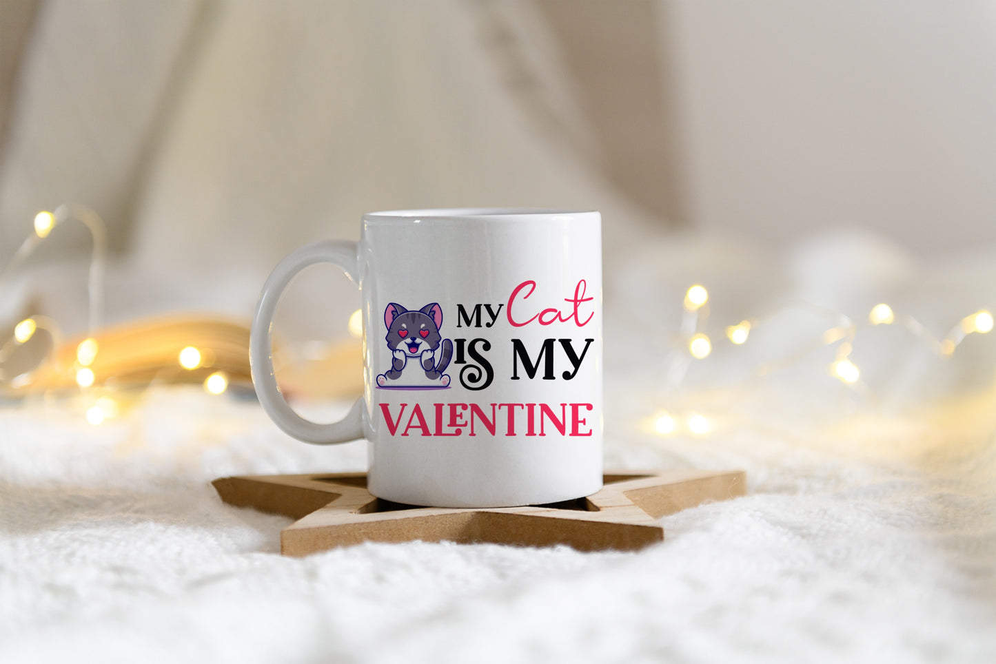 Tasse personnalisée My cat is my valentine