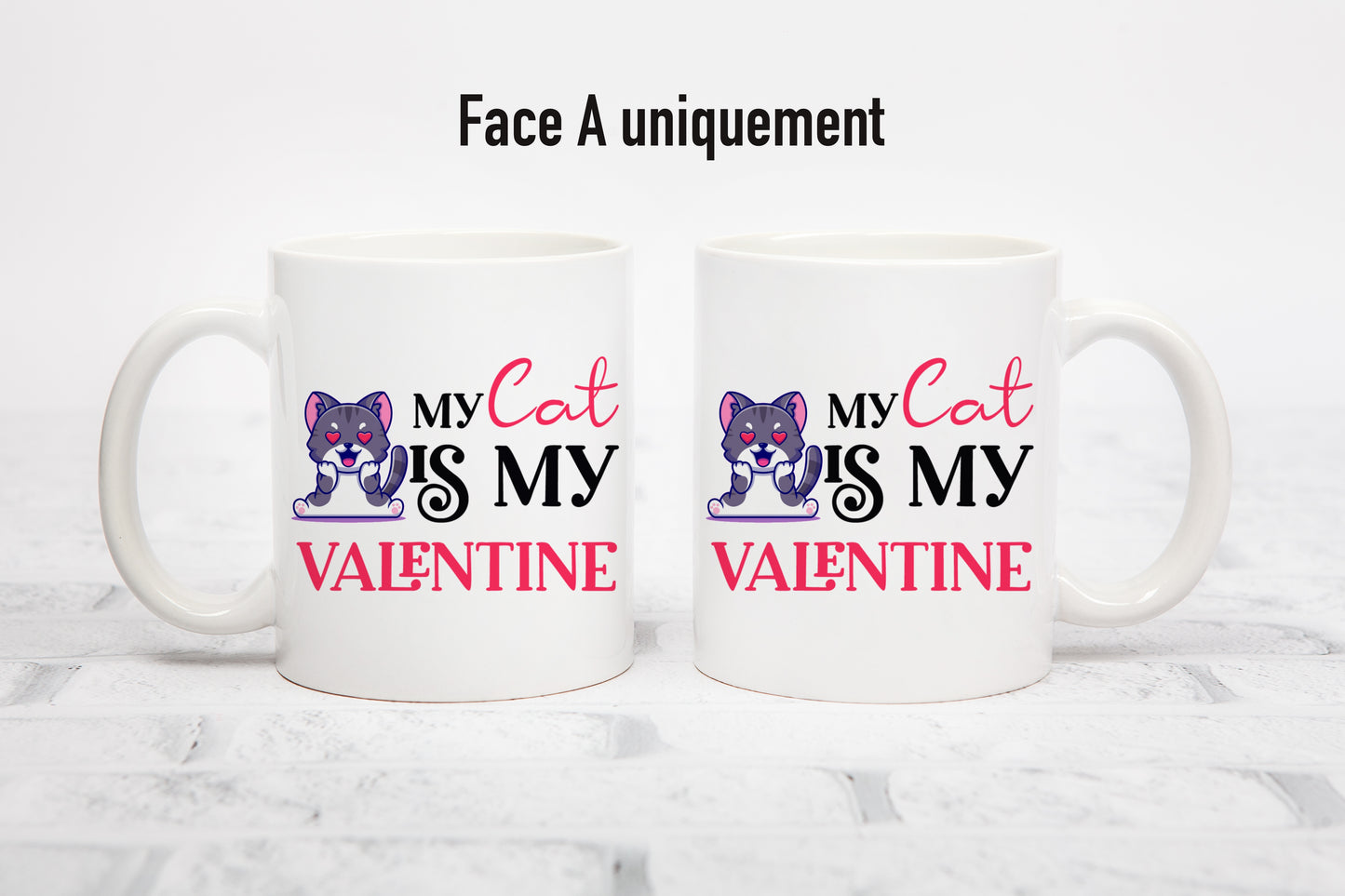 Tasse personnalisée My cat is my valentine